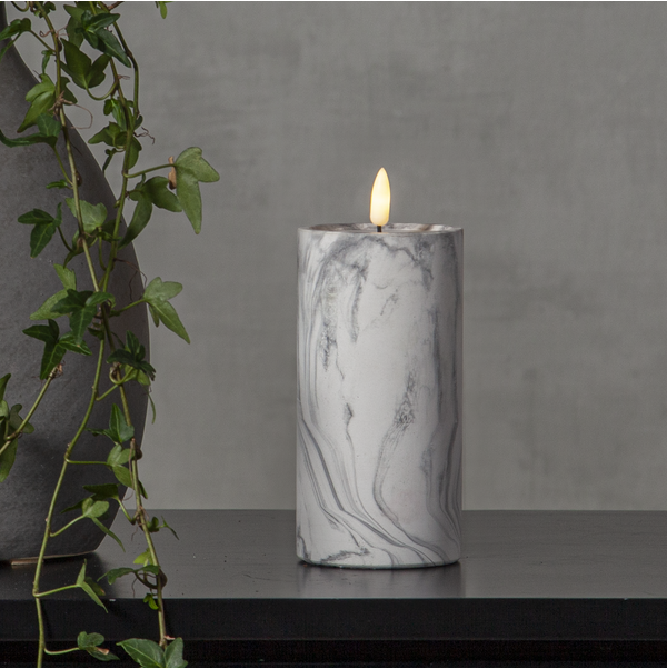 LED Blockljus Flamme Marble