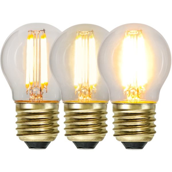 LED-lampa E27 G45 Soft Glow 3-step memory