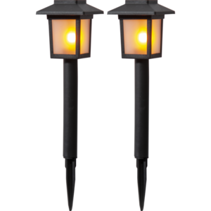Solcells-pollare 2-p Flame Mini