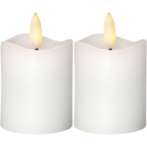 LED Blockljus 2-pack Flamme