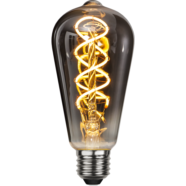 LED-lampa E27 ST64 Decoled Spiral Smoke