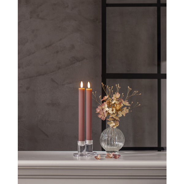 LED Antikljus 2-pack Flamme Stripe