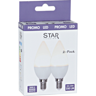 LED-lampa E14 2-pack Opaque Basic
