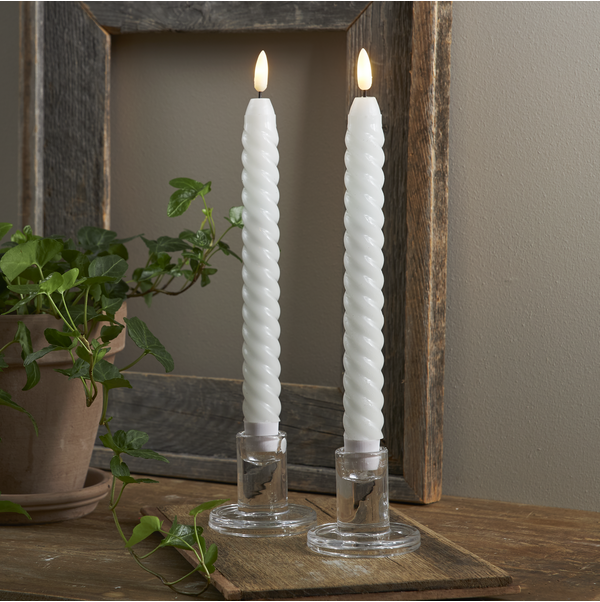 LED Antikljus 2-pack Flamme Swirl