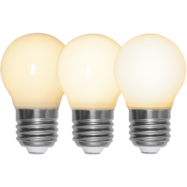 LED-lampa E27 G45 Opaque Fil RA90 3-step memo