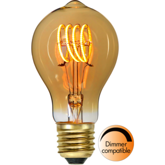 LED-lampa E27 TA60 Decoled Spiral Amber