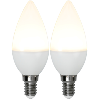 LED-lampa E14 2-pack Opaque Basic