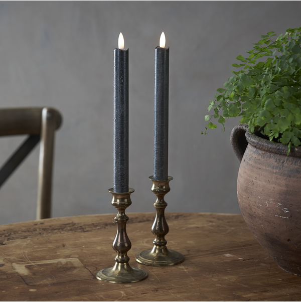 LED Antikljus 2-pack Flamme Rustic