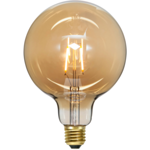 LED-lampa E27 G125 Plain Amber