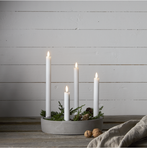 LED Antikljus 4-pack Flamme Rustic