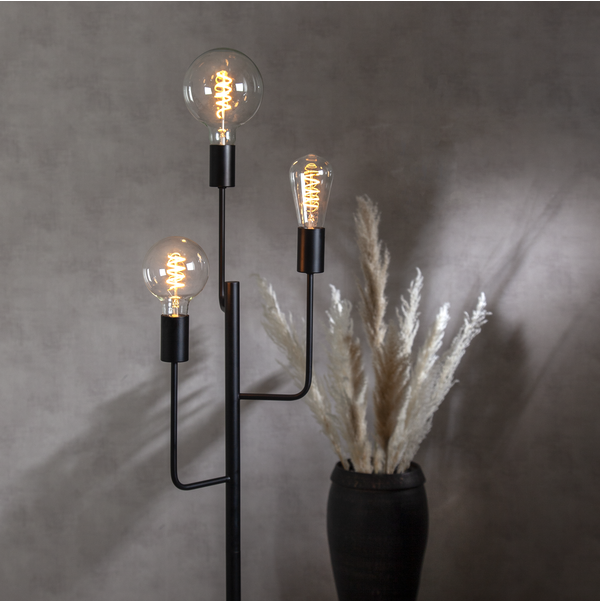 LED-lampa E27 G95 DecoSpiral Clear 3step memo