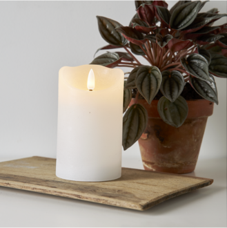 LED Blockljus Flamme Rustic