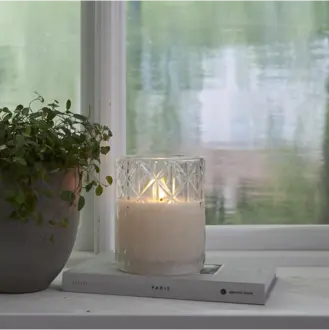 LED Blockljus Flamme Romb