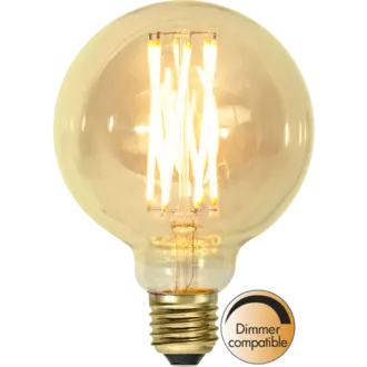 LED-lampa E27 G95 Vintage Gold