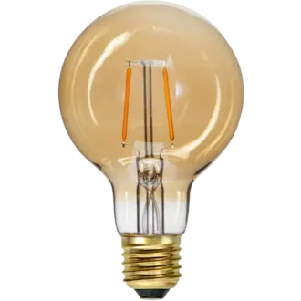 LED-lampa E27 G80 Plain Amber