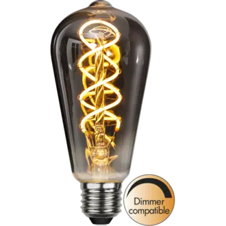 LED-lampa E27 ST64 Decoled Spiral Smoke