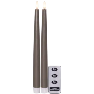 LED Antikljus 2-pack Flamme Slim