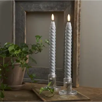 LED Antikljus 2-pack Flamme Swirl