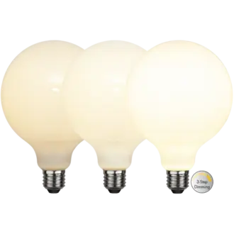 LED-lampa E27 G125 Opaque Filament RA90 3-step