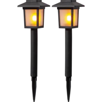 Solcellspollare 2-pack Flame Mini