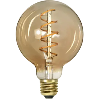 LED-lampa E27 G95 Decoled Spiral Amber