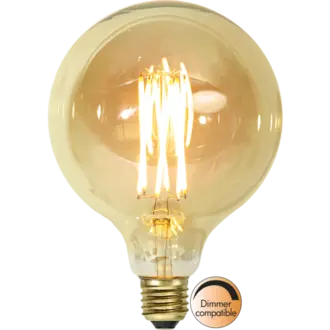 LED-lampa E27 G125 Vintage Gold