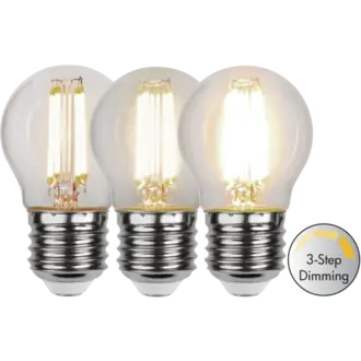 LED-lampa E27 G45 Clear 3-step 
