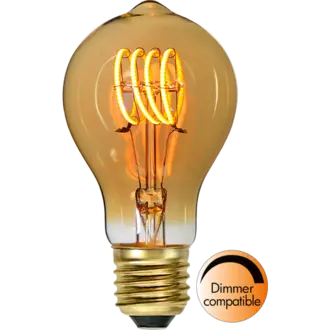 LED-lampa E27 TA60 Decoled Spiral Amber