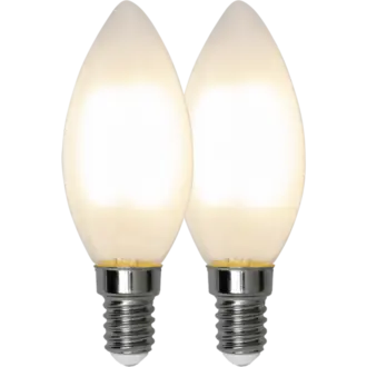 LED-lampa E14 C35 Frosted 2-pack
