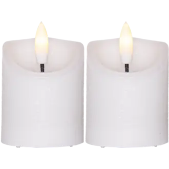 LED Blockljus Flamme Rustic