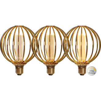 LED-lampa E27 G125 Decoled Metal