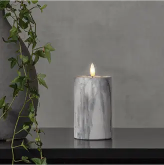 LED Blockljus Flamme Marble