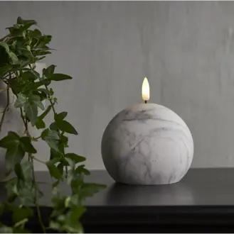 LED Blockljus Flamme Marble