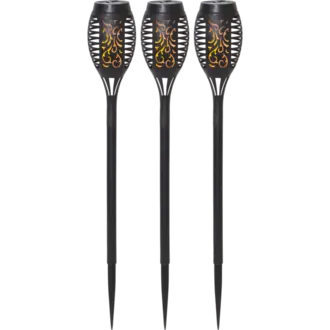 Solcellspollare 3-pack Flame Mini