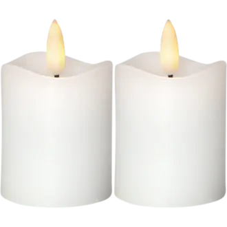 LED Blockljus 2-pack Flamme