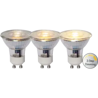 LED-lampa GU10 MR16 Spotlight Glass 3-step