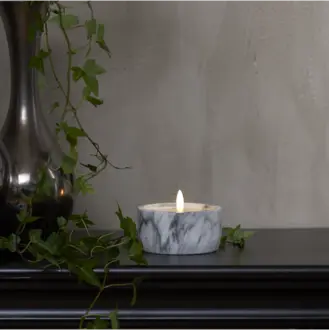 LED Blockljus Flamme Marble