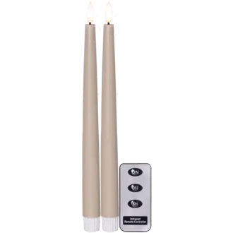 LED Antikljus 2-pack Flamme Slim