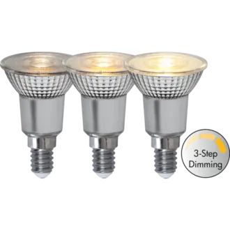 LED-lampa E14 PAR16 Spotlight Glass 3-step