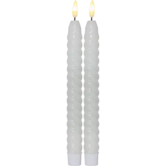 LED Antikljus 2-pack Flamme Swirl