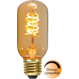 LED-lampa E27 T45 Decoled Spiral Amber