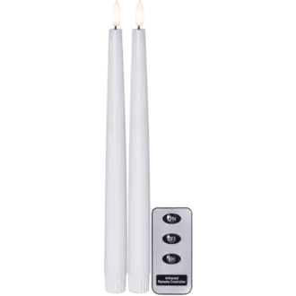 LED Antikljus 2-pack Flamme Slim