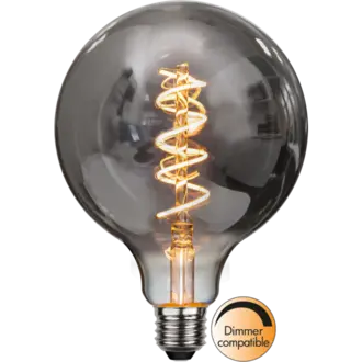 LED-lampa E27 G125 Decoled Spiral Smoke