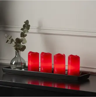 LED Blockljus 4-pack Advent
