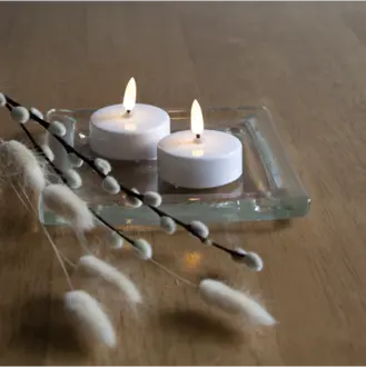 LED Värmeljus 2-pack Flamme